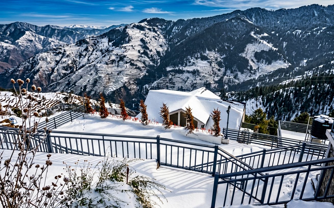 Flowers blooming on the terrace