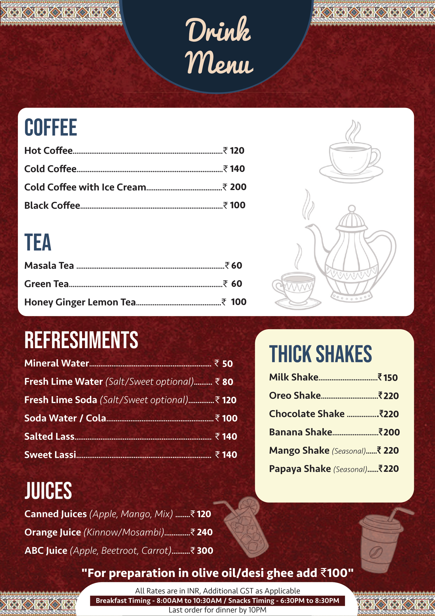 The Whispering Alps Menu - Page 2